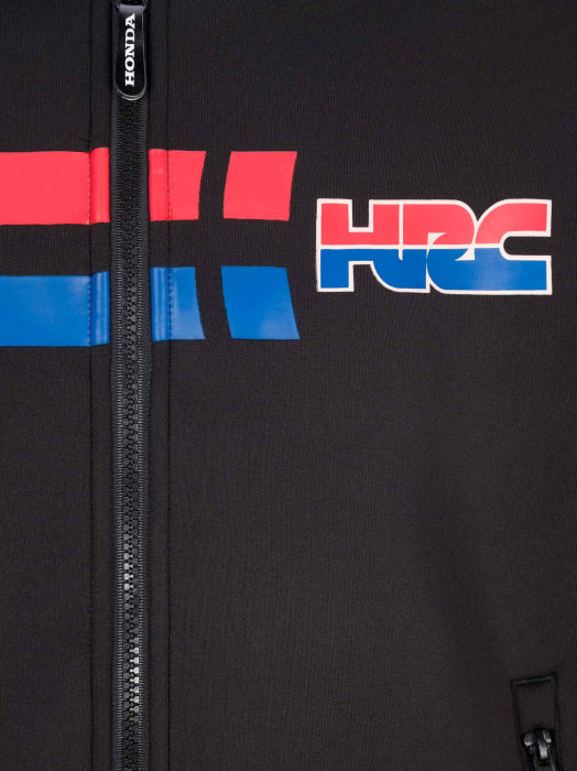 HONDA HRC RACING - 2 STRIPES - BLACK NEOPRENE - HOODIE