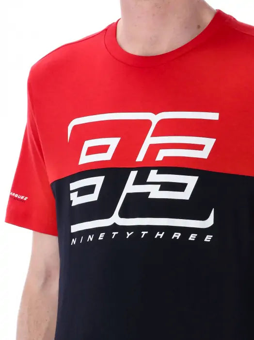 T-shirt men Marc Marquez - Red/blue 93