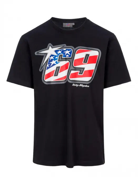 NICKY HAYDEN - 69 - BLACK T-SHIRT